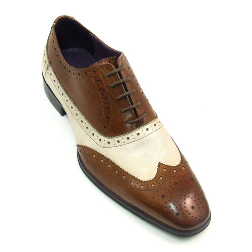 Men Spectator Shoes, Men Two Tone Shoes, Men Brown And White Formal Shoes
