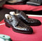Double Monk Alligator Leather Shoes Dress Leather Shoes Men's Handmade Shoes