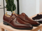 Handmade Brown Genuine Leather Shoes, Men's Formal Buckle Wedding Shoes