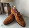 Handmade Suede Moccasin Shoes, Men loafer slip on Brown Tussles shoes