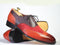 Men's Multi Color Lace Up Leather Suede & Pebbled Leather Shoes