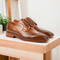 Men's Brown Split Toe Lace Up Dress Shoes, Handmade Leather Shoes