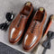 Handmade Men's Leather Brown Square Toe Shoes - leathersguru