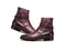 Jodhpurs Burgundy Leather Buckle Boots - leathersguru