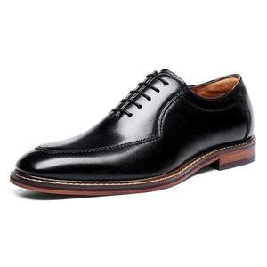 Handmade Men's Leather Black Color Square Toe Shoes - leathersguru