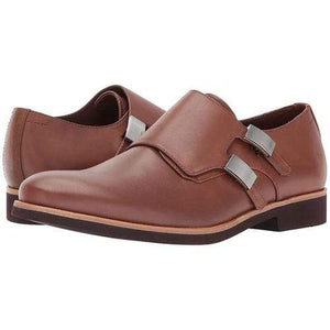 Handmade Men's  Brown Leather Double Monk Strap Shoe - leathersguru