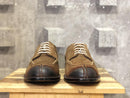 Bespoke Brown Suede Split Toe Lace Up Shoe for Men - leathersguru