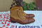 Handmade Men's Ankle Leather Suede Cap Toe Tan Brown Button Top Boot - leathersguru