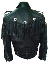 Load image into Gallery viewer, Men&#39;s Leather Tussles Bomber Biker Jacket - leathersguru
