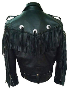 Men's Leather Tussles Bomber Biker Jacket - leathersguru