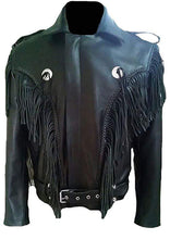 Load image into Gallery viewer, Men&#39;s Leather Tussles Bomber Biker Jacket - leathersguru
