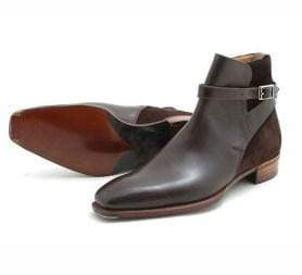 Jodhpurs Brown Leather Buckle Boots - leathersguru