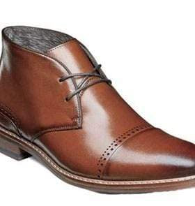 Bespoke Cap Toe Leather Chukka Brown Boots - leathersguru