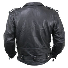 Load image into Gallery viewer, Black Leather Jacket Men&#39;s Fashion Biker Slimfit
