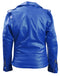 Blue Leather jacket Brando Look back For Men's