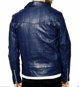 Brand New Men Motorcycle Genuine Lambskin Leather Jacket Slim fit Biker jacket