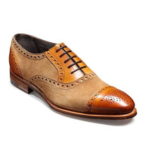 Load image into Gallery viewer, Brogues Cap Toe Customized Multi Color Genuine Leather Oxford Lace Up Men Shoes
