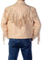 Western Men 1980' Cowboy Cream Color Fringe Jacket - leathersguru