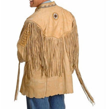 Load image into Gallery viewer, Handmade Cowboy Suede Jacket Western Coat, Cowboy Fringe Jacket - leathersguru

