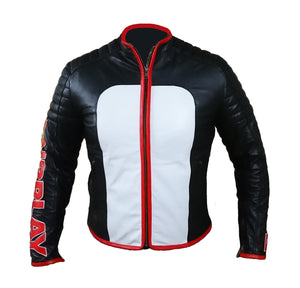 Men Multi Colour Zipper Leather jacket Bomber Stylish Jacket