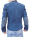 Designer Motorcycle Blue Fashion Suede Leather Jacket For Stylish Looking Men's