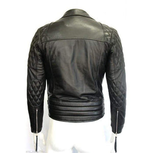 Desperado Men's Black Biker Style Motorcycle Real Classic Cowhide Leather Jacket - leathersguru