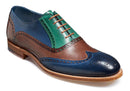 Hand Crafted Men's Multi Color Shoes,Men's Leather Wing Tip Dress Shoes