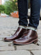 Handmade Men's Ankle High Brown Leather Chukka Lace Up Boot - leathersguru