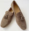 Handmade Best Selling Beige Tussels Wing Tip Loafer Shoes