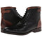 Handmade Black Brown Leather Boot, Men's Lace Up Cap Toe Ankle High Boot