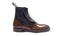 Handmade Two Tone Color Boot, Men's Button Dress Shoes