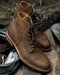 Handmade Dark Brown Vintage Leather Lace Up Style Boot For Men's