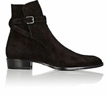Load image into Gallery viewer, Handmade Black Jodhpurs Suede Ankle High Boots For Men&#39;s - leathersguru
