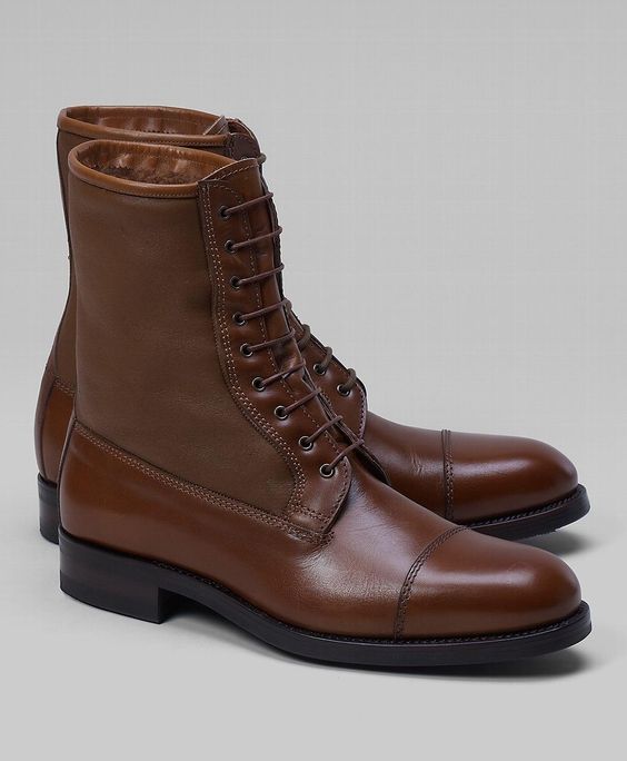 Handmade Men's Leather ankle boots. Men boot ,brown leather ankle boots