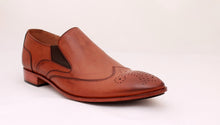 Load image into Gallery viewer, Handmade Men&#39;s Tan Brown Leather Loafer Shoes, Men Designer Fashion Dress Shoe
