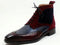 Handmade Mens fashion burgundy high ankle boots, men leather boots