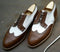 Men Wing Tip Brogue Spectator Formal Shoes, Men Two Tone Dress Shoes