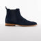 Bespoke Ankle High Blue Chelsea Suede Dress Boot,Oxford Shoes - leathersguru