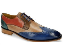 Load image into Gallery viewer, Handmade Multi Color Wing Tip Burnished Brogues Toe Stylish Vintage Oxford Shoes
