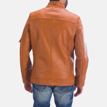 Load image into Gallery viewer, Handmade Tan Brown Leather Jacket For Men&#39;s

