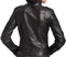 Handmade women black Leather Jacket, women brown biker Leather Jacket, Stand collar women leather jacket