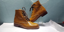 Load image into Gallery viewer, Tan Lace Up Pure Leather Ankle Boot For Men&#39;s
