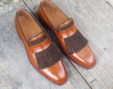 Load image into Gallery viewer, Handmade Men&#39;s Leather Loafers Shoes - leathersguru
