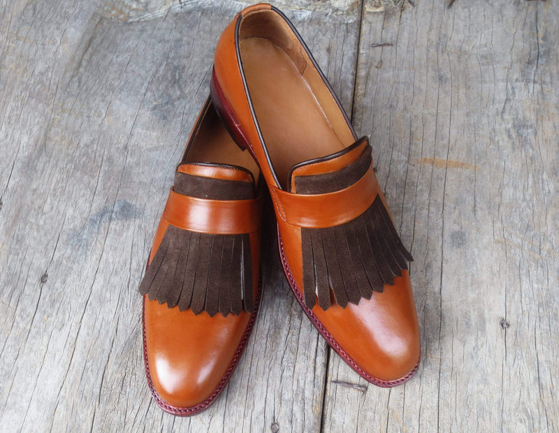 Handmade Men's Leather Loafers Shoes - leathersguru