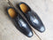 Handmade Men's Pebbled Leather Black Round Toe Shoes - leathersguru