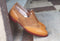 Men's Suede Leather Wing Tip Brogue Shoes, Brown Loafers Slip On Stylish Shoes - leathersguru