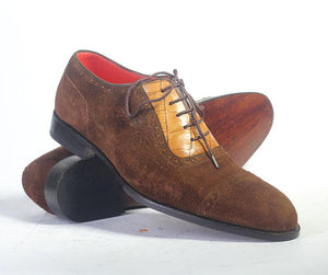 Bespoke Chocolate Brown Tan Leather Suede Shoe for Men - leathersguru