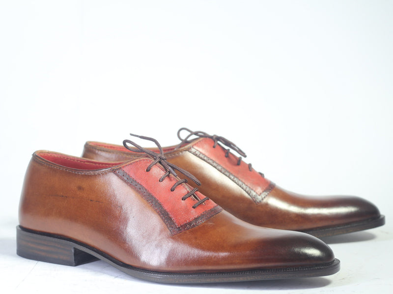 Bespoke Burgundy Brown Leather Lace Up Shoe for Men - leathersguru