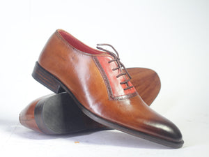 Bespoke Burgundy Brown Leather Lace Up Shoe for Men - leathersguru