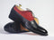 Bespoke Black Red Leather Suede Lace Up Shoe for Men - leathersguru